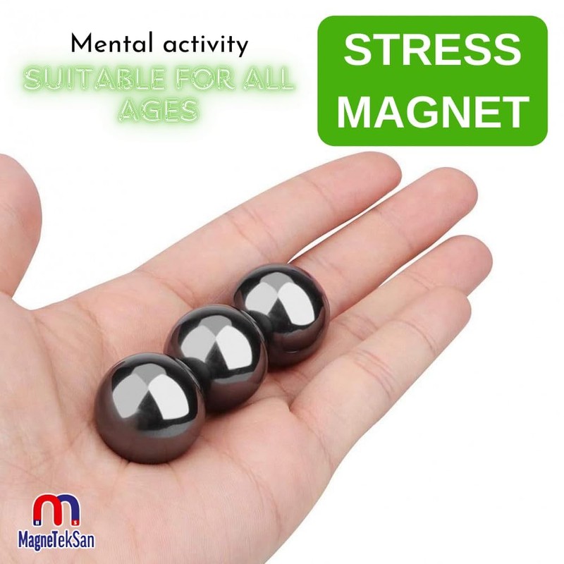 Magneteksan Ferrite Magnetic Spheres Big Magnet Balls for ASMR, Relaxation,