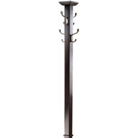 Oakestry Memphis Coat Tree and Umbrella Rack Wooden Entryway Organizer Multi Hook Freestanding Stand Vertical Hallway Storage Sleek Furniture Utility Tree Natural Finish Modern Wood Accent