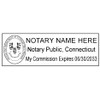 Hubco Purple S-844 Connecticut Notary Stamp with Connecticut State Seal