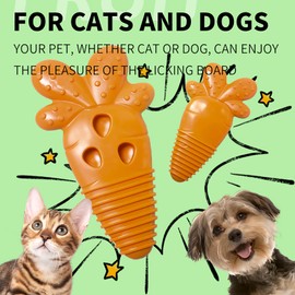 AMOMI PET Dog Licking Mat,Fun Fruit Shape Dog Toys Creative Design Pet Placcemat,Slow Feeder for Small Dogs (Strawberry)