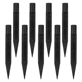 Happyyami 10pcs Land candy cane stakes reinforced ground spikes ground spikes stakes candy cane replacement stakes black candy canes candy cane yard stakes light plastic garden supplies