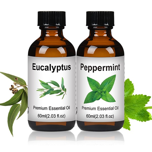 Eucalyptus Essential Oil and Peppermint Essential Oil for Diffuser,Soap Making,