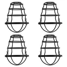 Industrial Light Bulb Cage 4 Pack, DIY Vintage Style Light Cage for Pendant Light Wall Lamp, Edison Lamp Guard, Industrial Lamp Cage, Wall Light Guard