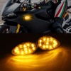 YnGia 2PCS Motorcycle Indicators Motorcycle Flush Mount LED Turn Signals