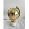 Globe NWT Glass Globe On Marble Alabaster Stand Mirrored Gold