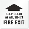 Keep Clear at All Times Fire Exit Stencil 24" Aisles