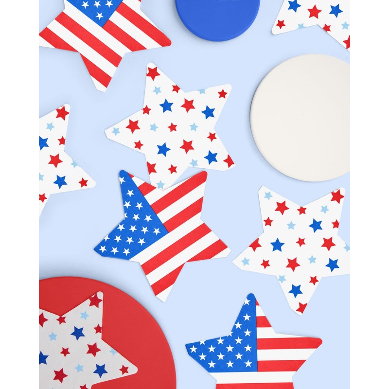 xo, Fetti Fourth of July Star Napkins - 3-ply, 50