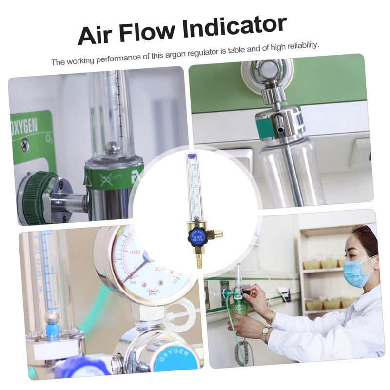 CHILDWEET Gas Flow Indicator Argon Regulator for Measurement Durable Reliable