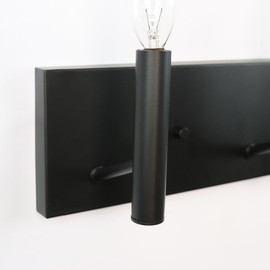 Kalium 3-Light Bathroom Light Fixtures, Matte Black Modern Vanity Lights Over Mirror, Bathroom Wall Sconces for Bathroom, Mirror, Living Room, Bedroom