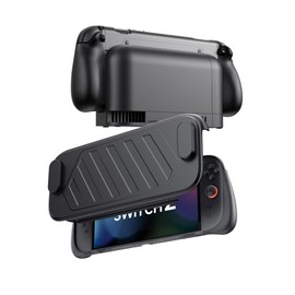 JSAUX Split Protective Case for Switch 2 | TPU Middle Frame & PC Face Cover | Anti-Slip Ergonomic Grip | Holds 10 Game Cards | Stand Compatible | Shock Absorption & Scratch Resistant (PC0114)