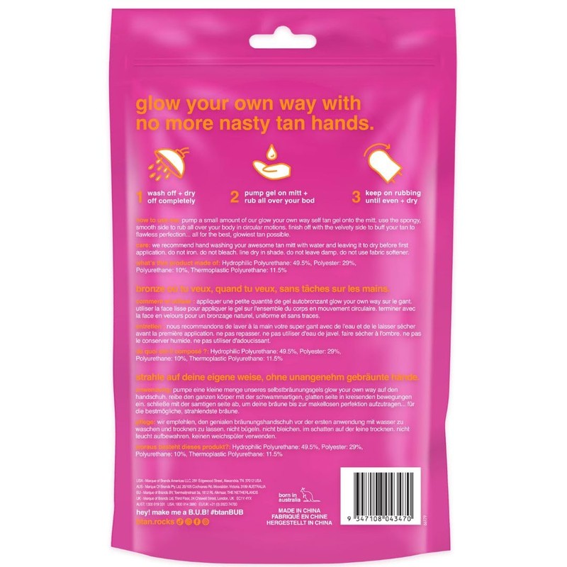 b.tan Gel Body Self Tanning Mitt | Glow Your Own