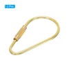 PATIKIL Brass Key Ring, 2 Pack Pure Brass Screw Lock