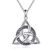 AXELUNA Celtic Knot Pendant Necklace for Women Men S925 Sterling