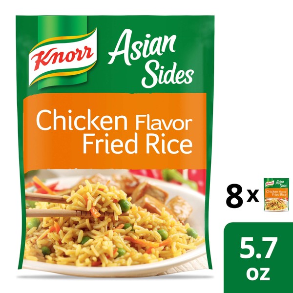 Knorr Asian Sides Rice Side Dish For A Tasty Rice Side Dish Chicken Fried Rice No Artificial Flavors 5.7 Oz, 8 Count