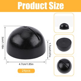 24pcs Round Table Number Stands, Modern Place Card Holders Picture Photo Clips Holder Menu Memo Name Desk Clips for Wedding Reception Anniversary Birthday Party Banquet (Black)