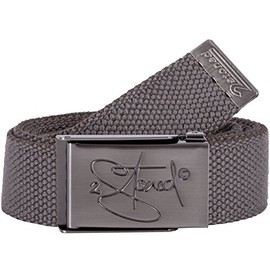 2Stoned Unisex Fabric Belt, Matte Buckle, Classic, 3 cm Wide for Men and Women, charcoal