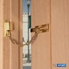 XFORT Polished Brass Locking Door Chain, Front Door Security Chain