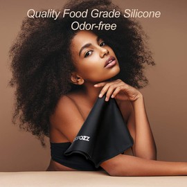 COPOZZ Extra Large Swim Cap, Designed for Long Hair Braids Dreadlocks Weaves Hair Extensions Curls & Afros, Silicone Bathing Cap Swimming Hat for Women Men