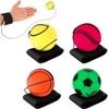 4 Pieces Wrist Return Ball, 2 Inch Rubber Rebound Ball