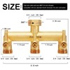 Heavy Duty Brass 3-Way Garden Hose Splitter with Metal Shutoff