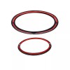 car-attention Gloss Black Front Rear Emblem Badge Logo Trim 2PCS