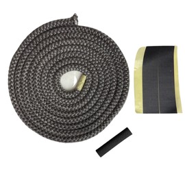 Hark Fireplace Door Seal 2 m Diameter 10 x 10 mm Round Cord Seal for Models Alero 1, Alero 2, Opera, Tiamo, Veris