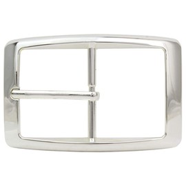 BELTINGER Double Belt Buckle 4.0 cm | Buckle Interchangeable Buckle Belt Buckle 40 mm Solid | Pin Buckle | Interchangeable Belt up to 4 cm, glossy silver