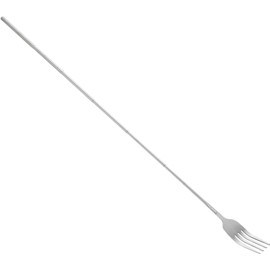 Telescopic Stainless Steel Fork, Extendable Cooking Tool for BBQ/Fondue/Fruit Pickling | Retractable Long Handle Design for Indoor Kitchen and Outdoor Camping (25.5 Inch)