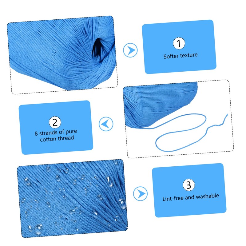 SEWACC 1roll Cotton Rope for DIY Crafts Soft and Macrame