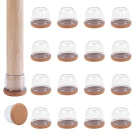 24PCS Clear Chair Leg Floor Protectors for Hardwood Floors, Floor Protectors for Chairs, Felt Furniture Pads, Chair Leg Caps Covers, Chair Leg Socks Bar Stool Leg Floor Protectors (Fit: 0.8" - 1.1")