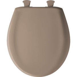 Bemis Classic Colors Slow Close Toilet Seat, Easy Clean Hinges and Durable Plastic Seat, Made in USA, Round, Wild Rose