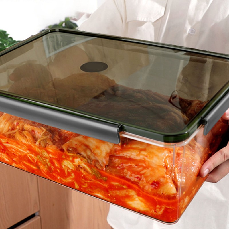 Pickle Sealing Box with Lid PET Plastic Multifunctional Kitchen Organizer