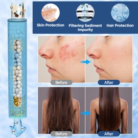 Dual Filtered Handheld Shower Heads Combo, HOPOPRO 15-Mode High Pressure Rainfall Showerheads Combo Set with Filter, for Hard Water, Removes Chlorine, Improves Skin Hair Condition, Modern Chrome