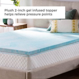 Linenspa 2 Inch Gel Swirl Memory Foam Topper-King