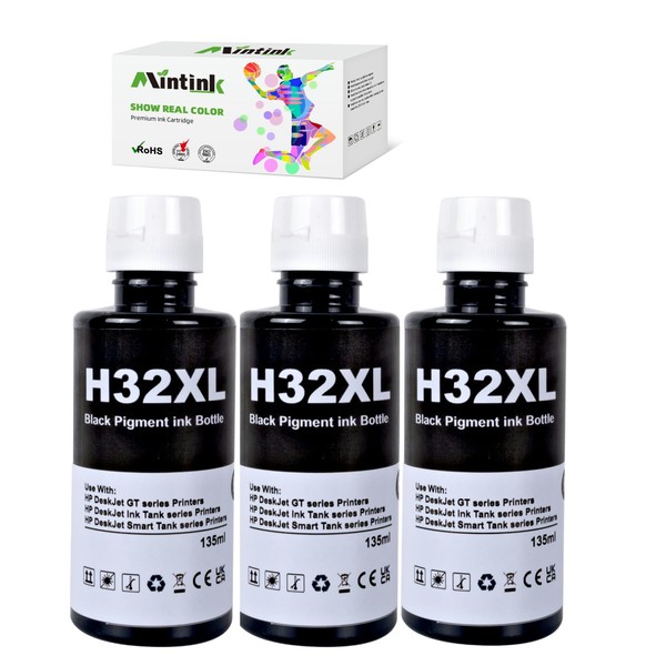 32XL Ink Bottle Replacement for HP 32 XL Black Ink