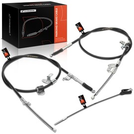 A-Premium Front and Rear Side Parking Brake Cable Assembly Compatible with Pontiac Models: Vibe 2005 2006 2007 2008, 3-PC Set