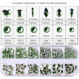 BELICEY Nail Rhinestones Kit 800PCS Multi-Shape Rhinestones for Nail Crystals Decoration Nail Hearts Butterfly Charm Nail Dimond Gems Stone for Nail Art Jewels DIY Crafts Clothing (S1)