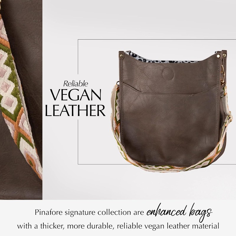 Vegan Leather Crossbody Fashion Shoulder Bag with Adjustable Strap