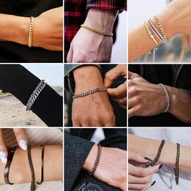 Cuban Chain Bracelet Men's Hip Hop Jewelry Stainless Steel Bracelet
