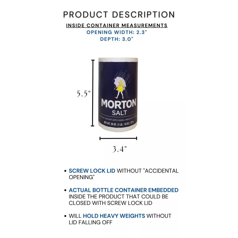 OGSafestash Stash Can Morton Salt Diversion Safe Screw Lock Hidden