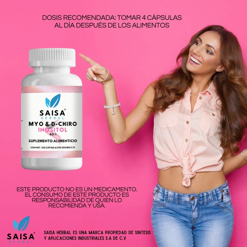 Myo Chiro Inositol Suplemento Alimenticio Potenciado Inulina Agave Zinc Ácido