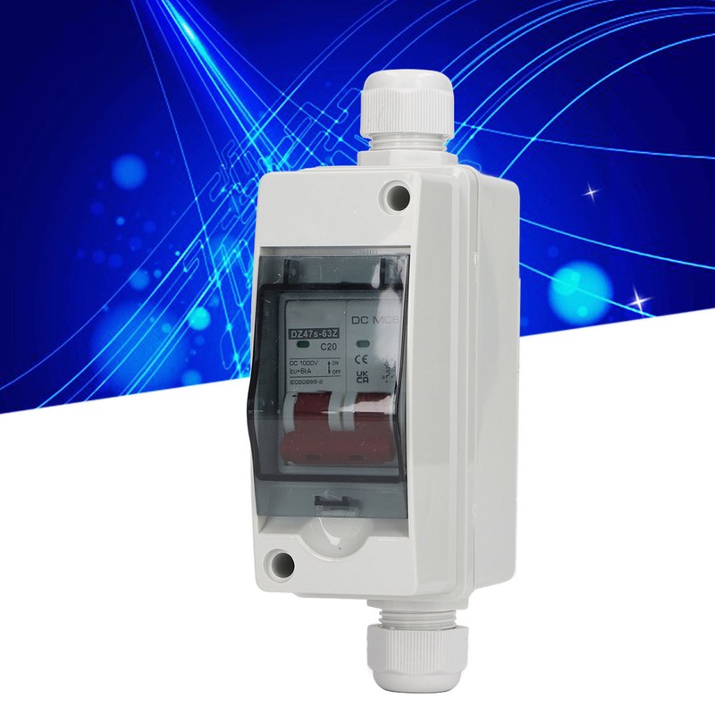 2P Miniature Circuit Breaker IP65 Waterproof Disconnect Switch for Solar