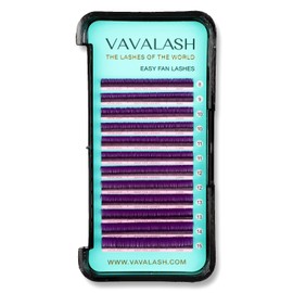 VAVALASH VAVALASH Colored Easy Fan Eyelash Extensions 0.07 D Curl 13-20mm Mixed Lash Tray Violet Self Fanning Lashes Colorful Volume lash extensionsViolet,0.07-D-13-20mm