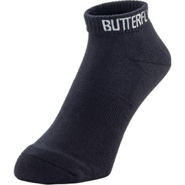 Butterfly Table Tennis Socks, Antibacterial, Odor Resistant, Wide Heel, Ankle Length, Short Collar Socks III 92520, 278: Black, L
