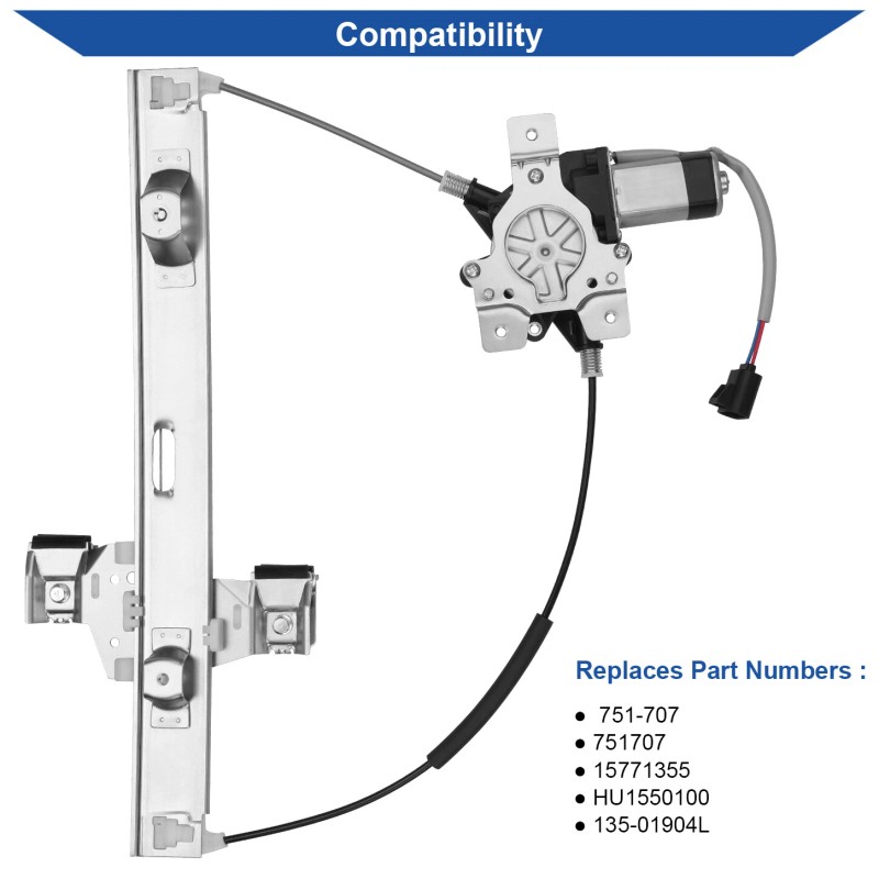 Kible For 2003-2009 Hummer H2 4 Door Set Power Window