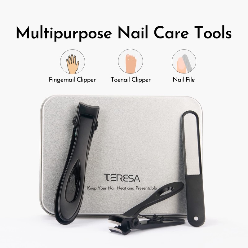 Nail Clippers Set Large Opening for Thick Nails, Sharp Toenail