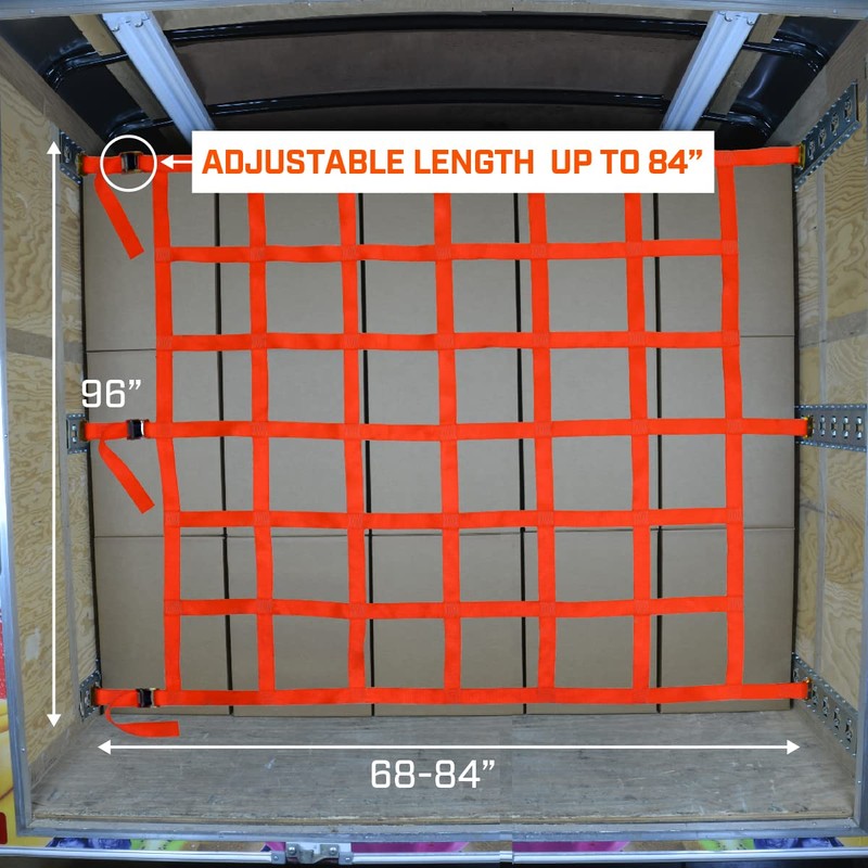 CargoSmart Adjustable Cargo Net — Connects to X-Track and E-Track