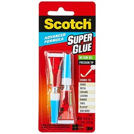 Scotch Advanced Formula Super Glue Gel, .07 oz, 2-Pack, No-Run Formula (AD122)