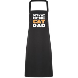Hippowarehouse Stay at home cat dad Apron kitchen cooking painting DIY onesize adult