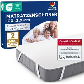 Blumtal® Matratzenschoner 100x220 cm - Oeko-Tex zertifizierte Inkontinenzunterlage waschbar - wasserdichte Matratzenschoner 100x220 - Matratzenschutz wasserdicht - Matratzenauflage 100x220 cm